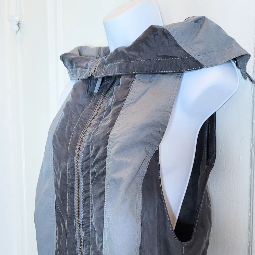 Hebbeding Holland lagenlook gray bubble maxi dress zippers pockets L(1) - Picture 4 of 10